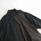 Wool Nylon Reversible Harrington Jacket #BLACK [YK25FW01058B]