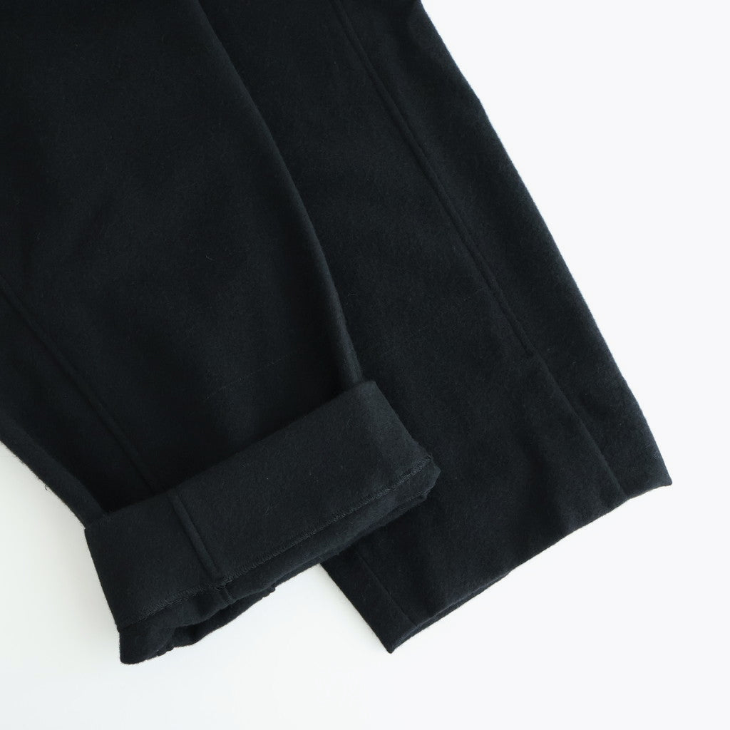 WOOL/CASHMERE FLEECE EASY TWIST TROUSERS #BLACK [ST.1270]