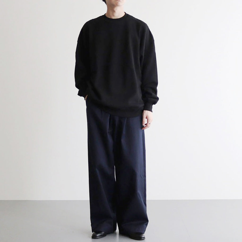 AZUMA Terry Crew Neck Sweat #BLACK [GU253-70240B]