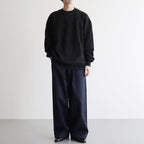 AZUMA Terry Crew Neck Sweat #BLACK [GU253-70240B]