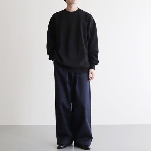 AZUMA Terry Crew Neck Sweat #BLACK [GU253-70240B]