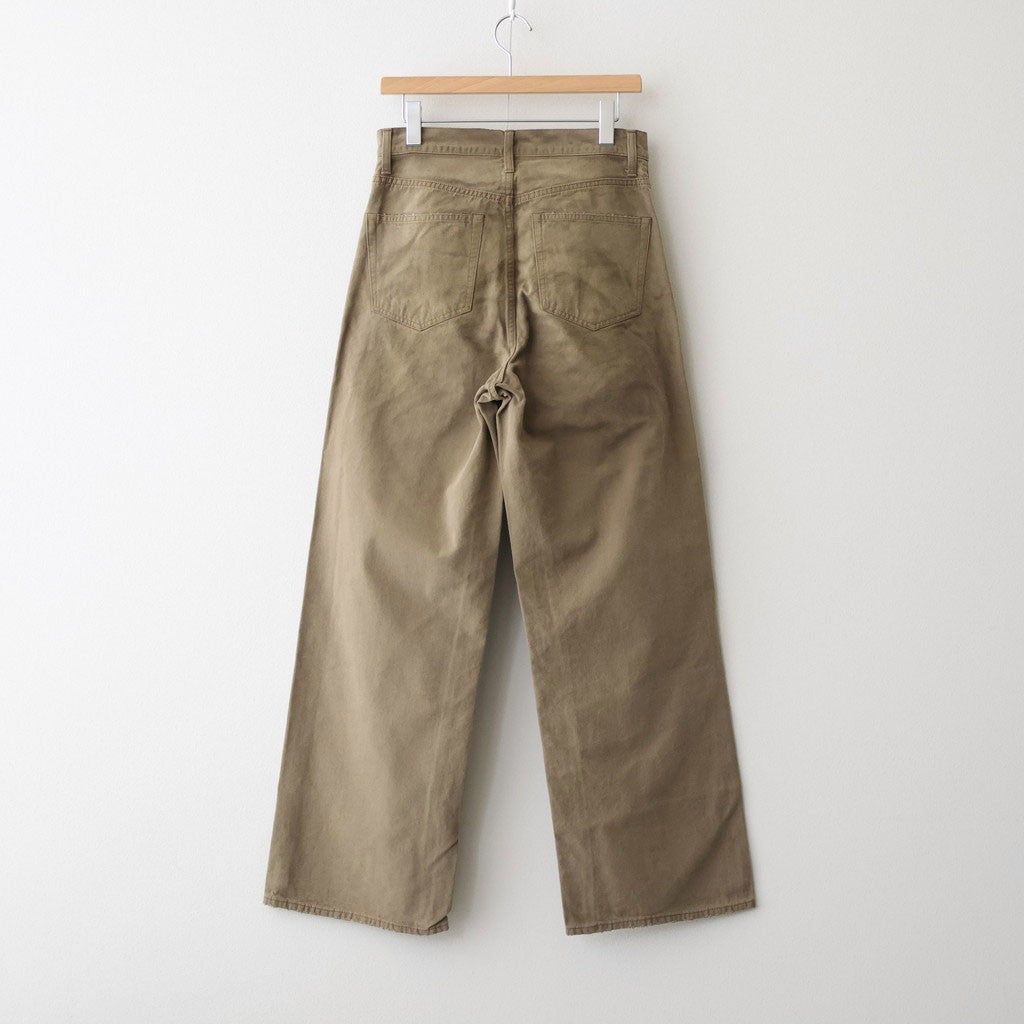 SULFUR DYED OXFORD VINTAGE WIDE PANTS #KHAKI BEIGE [ST.1395]