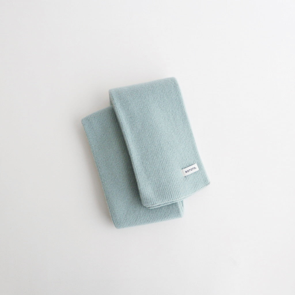 MERINO LAMBS WOOL SOCKSTOLE #L.BLUE [R5128-AW25]