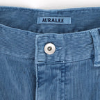GARMENT-DYED FINX CORDUROY 5P WIDE PANTS #DUSTY BLUE [A26AP01FX]