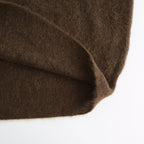 BABY SURI ALPACA SHEER KNIT SKIPPER POLO #DARK BROWN [A25AP02AK]