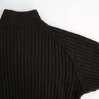 Wide Rib Highneck Sweater #BROWN [YK25FW01100S]