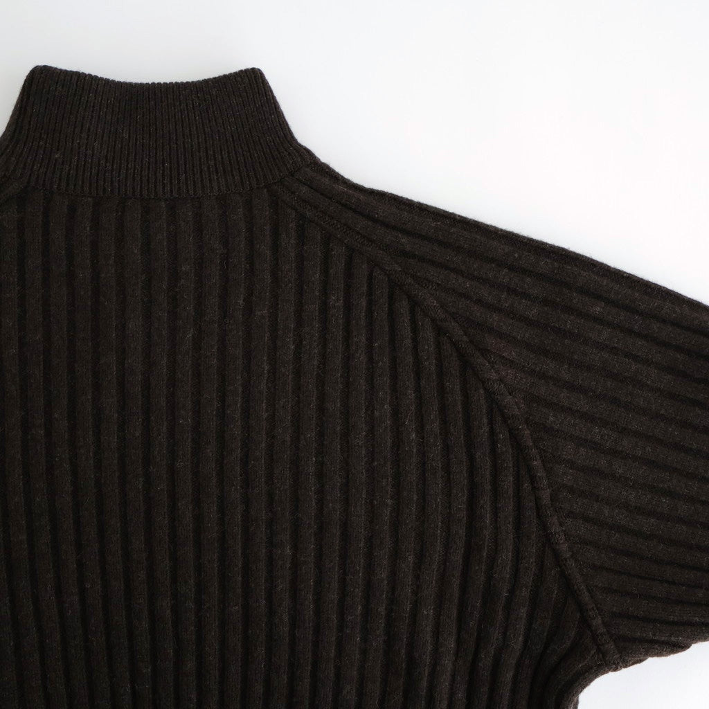 Wide Rib Highneck Sweater #BROWN [YK25FW01100S]