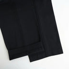 LIGHT WOOL MAX GABARDINE TWO-TUCK SLACKS #TOP BLACK [A26AP06MG]