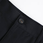 ウールポプリン トラウザーズ #BLACK [HQ-P102-051]