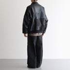 綿オックス 製品加工ワイドパンツ #BLACK [HP-P008-051]