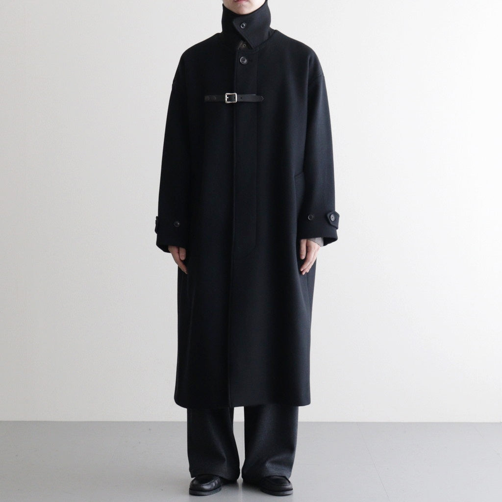 Melton Big Balmaccan Coat #BLACK [YK25FW01033C]