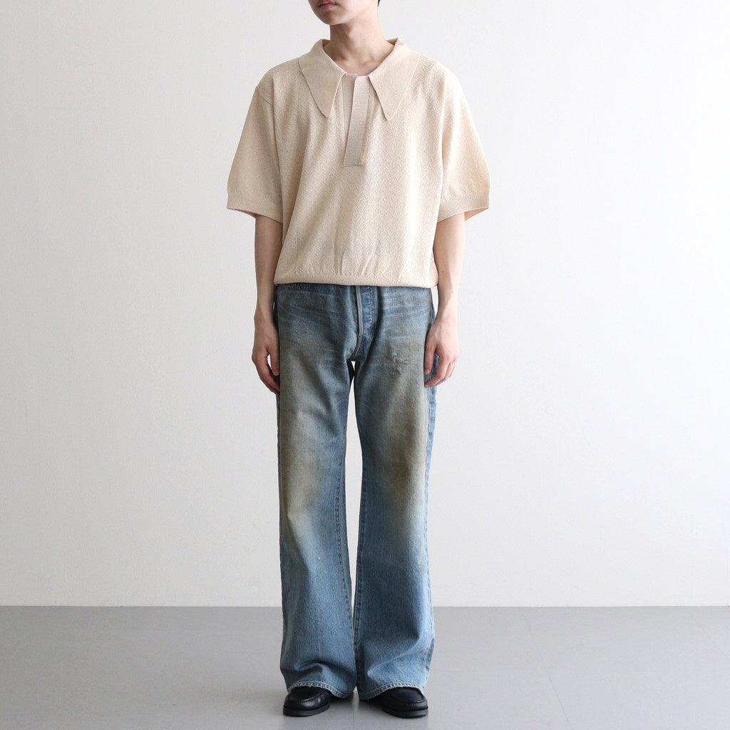 GIMA KNIT POLO SHIRTS #ECRU [25880601]