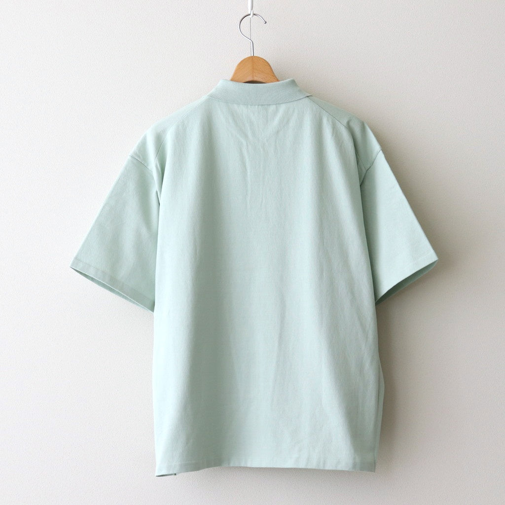 FRESCA KNIT HAIF SLEEVE POLO SWEATER #GREEN [KRAGGM0401]