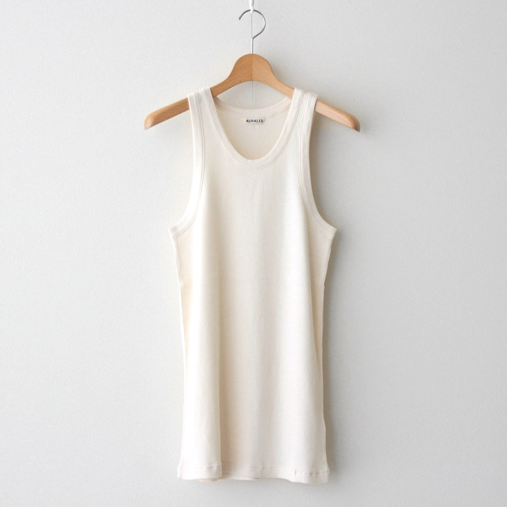 ORGANIC SOFT RIB TANK TOP #IVORY [A25ST02OT]