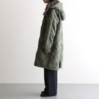 QUILTING FISHTAIL COAT #KHAKI [26330104]