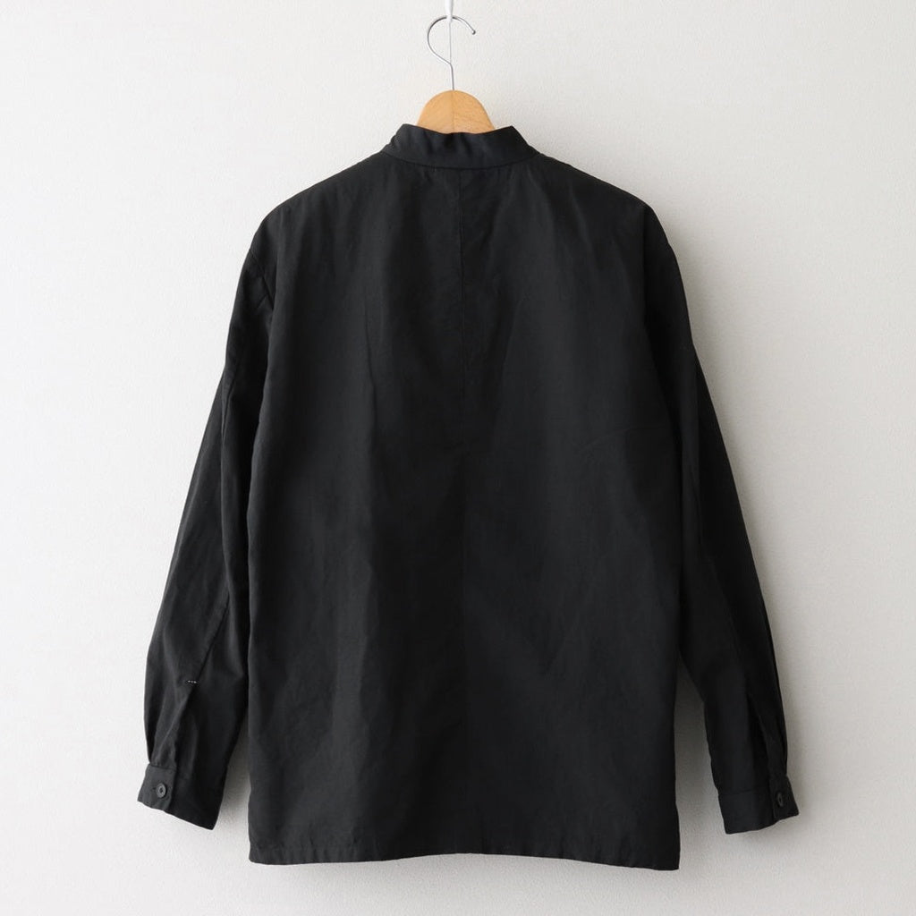 STAND COLLAR SHIRT JACKET #kusaki black [45302]