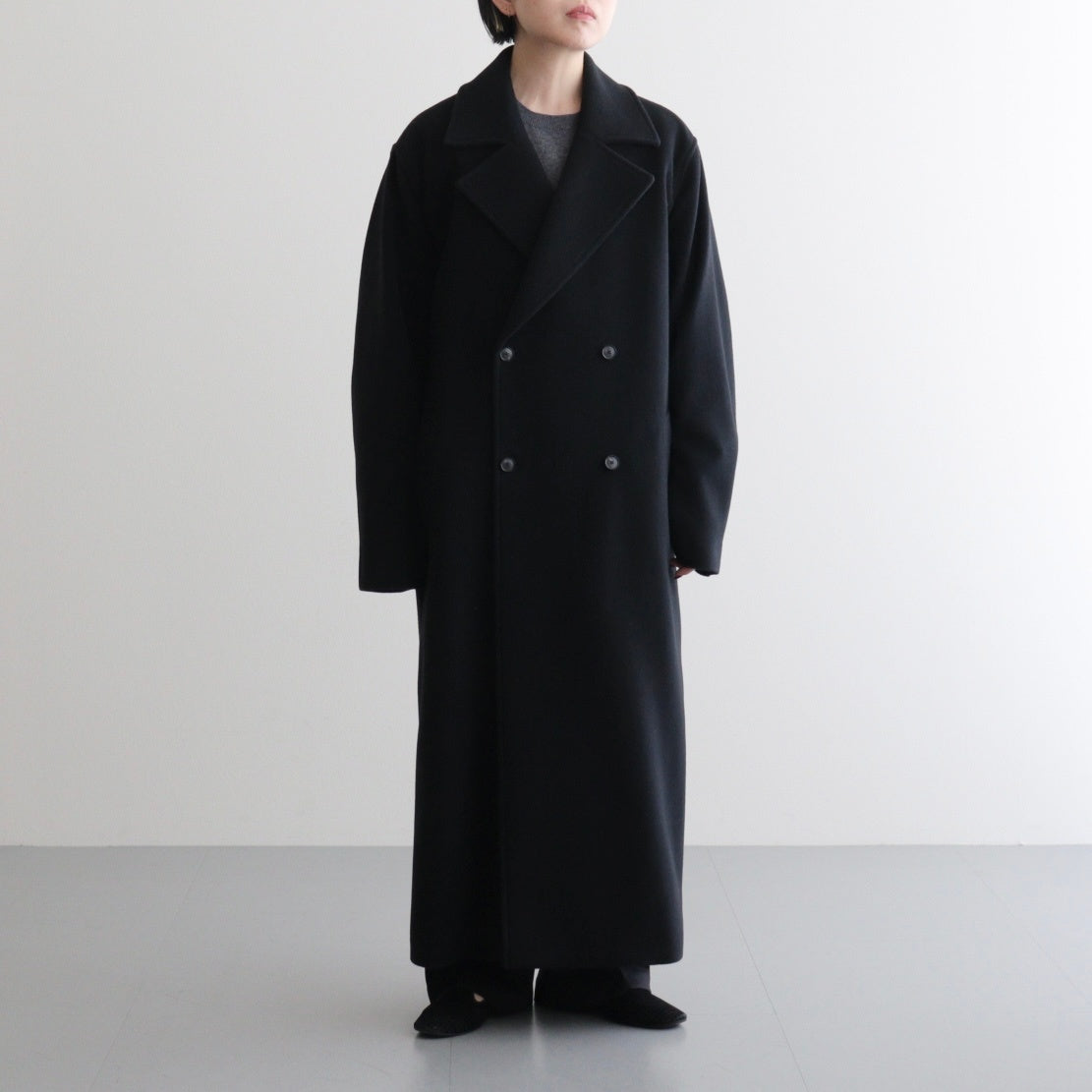 ジャケット・アウター SUPER FINE WOOL MOSSER CHESTERFIELD COAT SUPER FINE WOOL MOSSER CHESTERFIELD COAT #BLACK [A25AC05WM] – ciacura