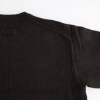 EXTRA FINE WOOL WARM KNIT CREW NECK LS #DARK BROWN [ST.1289]