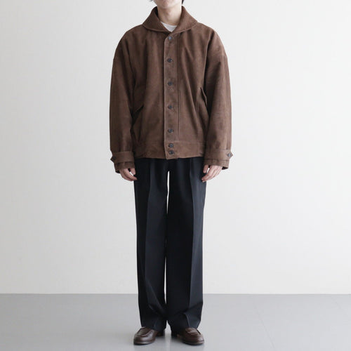 SILKY GRAIN SUEDE BLOUSON #DARK BROWN [A26SB01SG] - ciacura 三重県 