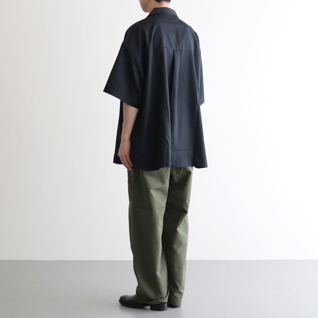COOLFIBER OPEN COLLAR S/S SHIRT #BLACK [FSC251-50134]