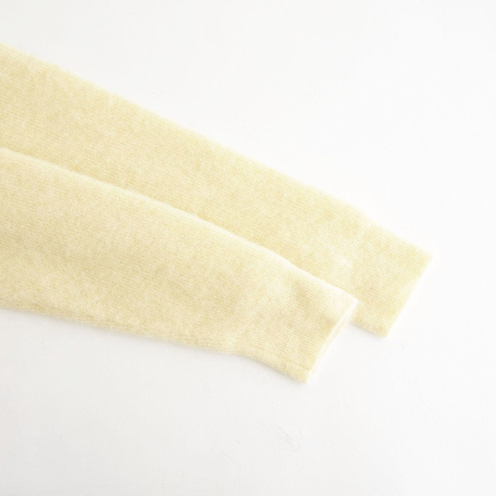 BABY SURI ALPACA SHEER KNIT SKIPPER POLO #ECRU [A26AP04AK]