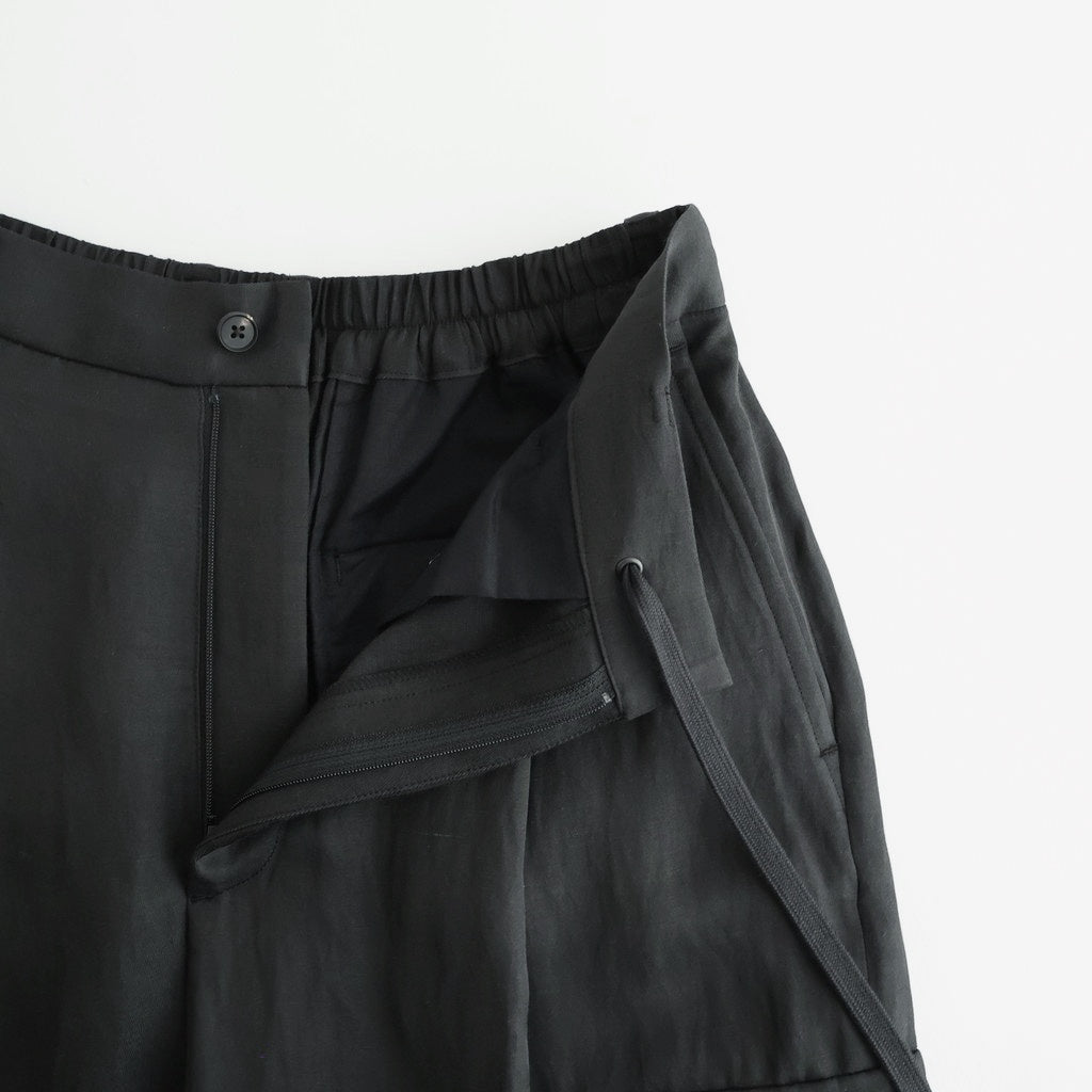 VIS/LI BRIGHT TWILL CARGO SHORT TROUSERS #BLACK [ST.1458]