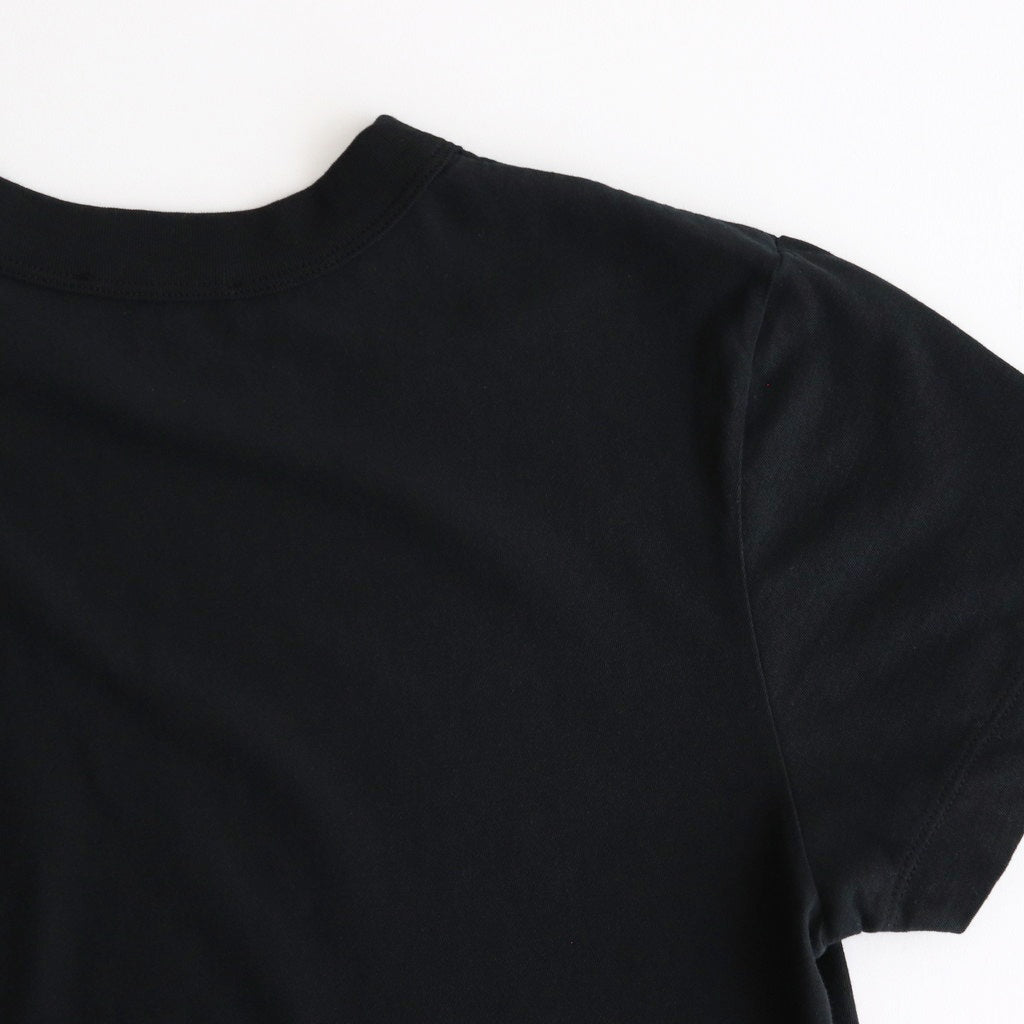 FRESCA SINGLE JERSEY TIGHT FIT T-SHIRT #BLACK [KKAGGM0402]
