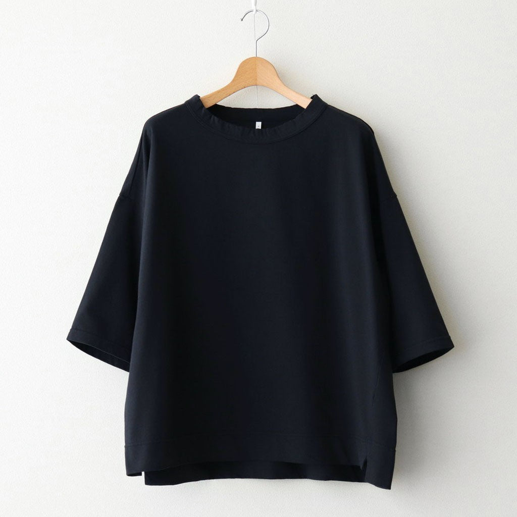 FOB6T - 微強撚綿天竺 6分袖カットソー #95 Midnight [SN_FR0902T6]