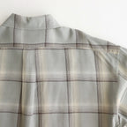 OMBRE PLAID SHIRTS LOOSE FIT #SMOKE BLUE [2541000504]