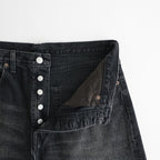 ROUND DENIM PANTS #BLACK [ST.1572]
