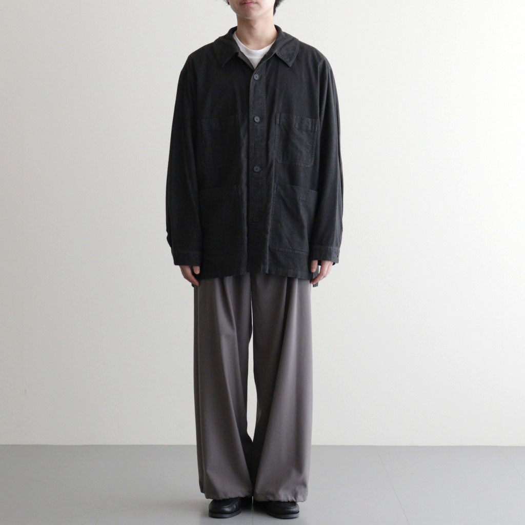 Wool Washer Tropical 2pleated Easy Trousers #GRAY [YK26SS01173P