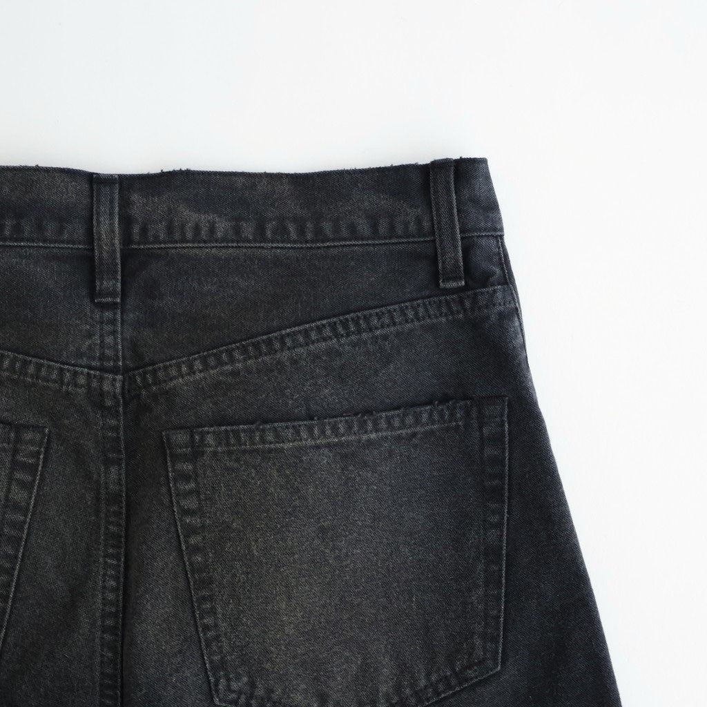 SULFUR DYED OXFORD VINTAGE WIDE PANTS #BLACK [ST.1395]