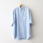 SIDOGRAS S/S Oversized Regular Collar Shirt #SAX STRIPE [GM262-50029]