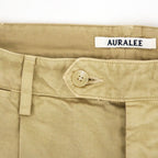 GARMENT-DYED FINX CHINO ONE-TUCK WIDE PANTS #LIGHT BEIGE [A26AP01CP]