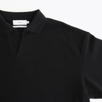 Cotton Pique Jersey S/S Skipper Polo #BLACK [GU251-70057]