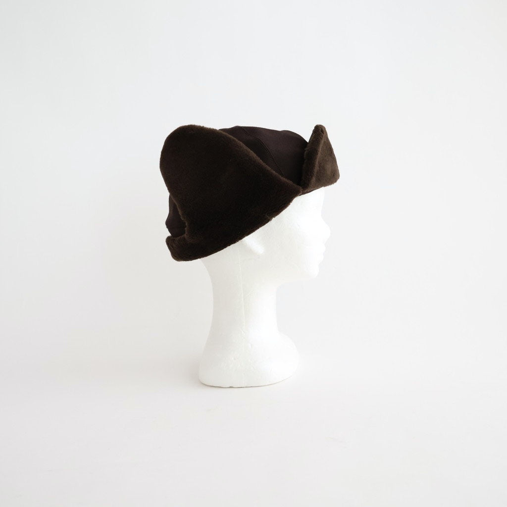 DRY WOOL BOMBER CAP #BROWN [NO.301382]