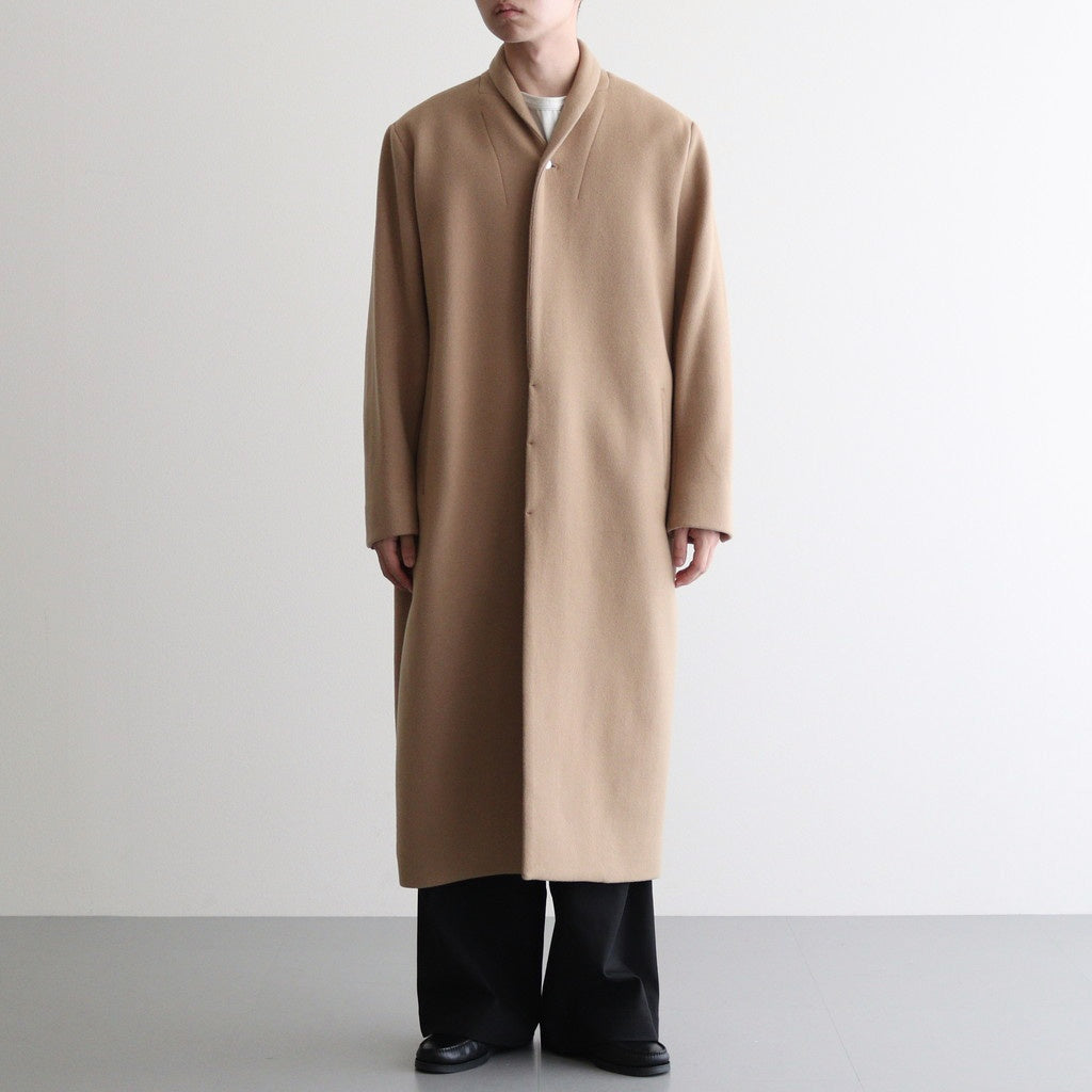 NHLCT｜ベビーラムウールダブルクロス ショールコート #CAMEL [A9-NC072CT]