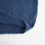 BRUSHED SUPER KID MOHAIR KNIT P/O #LIGHT NAVY [A26AP02KM]
