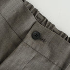 EXTRA FINE WOOL EASY LONG WIDE TROUSERS #GREIGE [ST.1611]