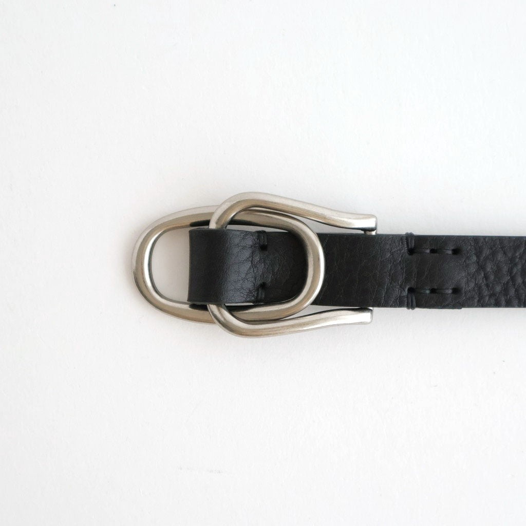 Double Buckel Leather Belt #BLACK [YK26SS01262A]