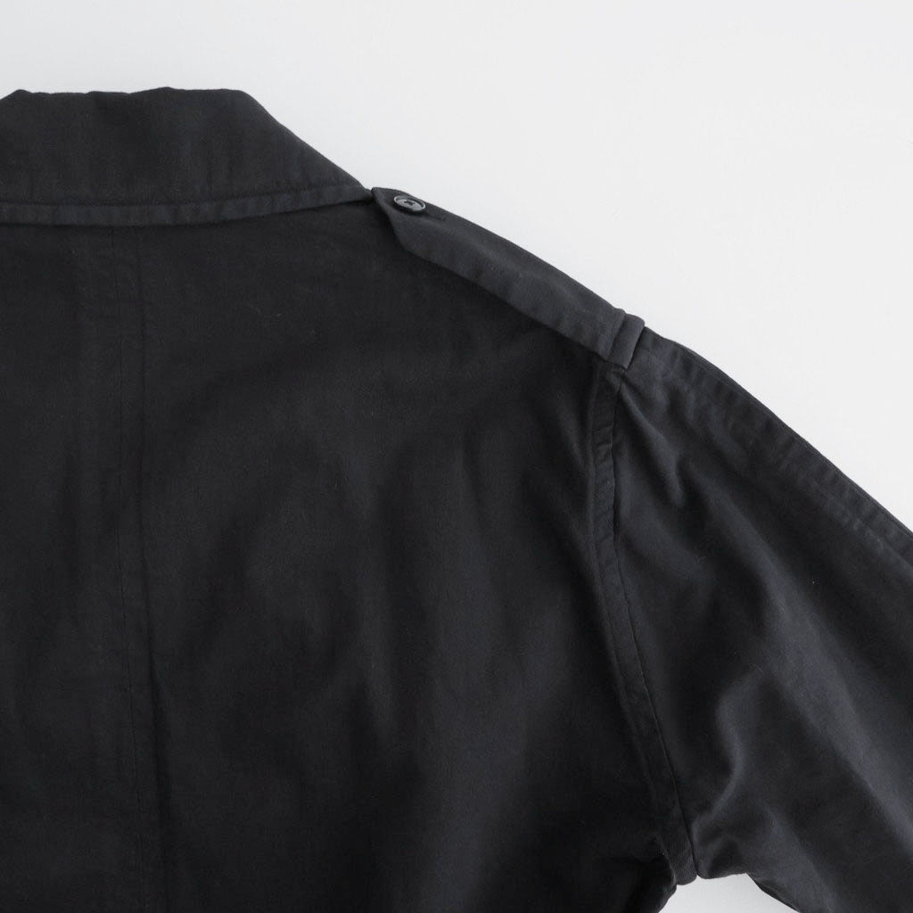 GARMENT-DYED TEXTURED CHINO COAT #BLACK [A26SC01MC]