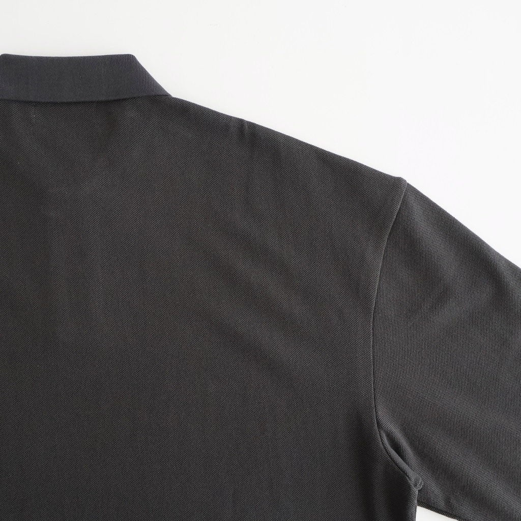 Cotton Pique Jersey L/S Polo #CHARCOAL [GM261-70417]