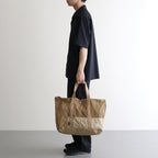 綿ナイロンリップパッチワーク トートバッグ #BEIGE [HO-K203-051]