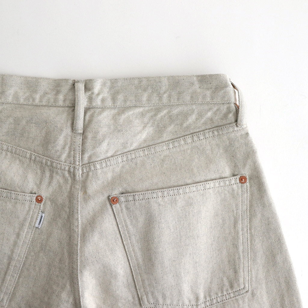 WESTERN DOUBLE KNEE PANTS WIDE CUT #GRAY WHITE [2541000409]