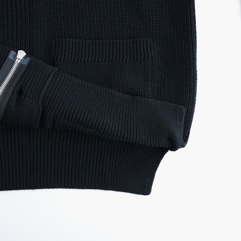 BATONER ウール梳毛片畔 Vネックカーディガン #NAVY [HR-N002-051]