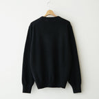 EXTRA FINE WOOL KNIT CREW NECK LS #BLACK [ST.1634]
