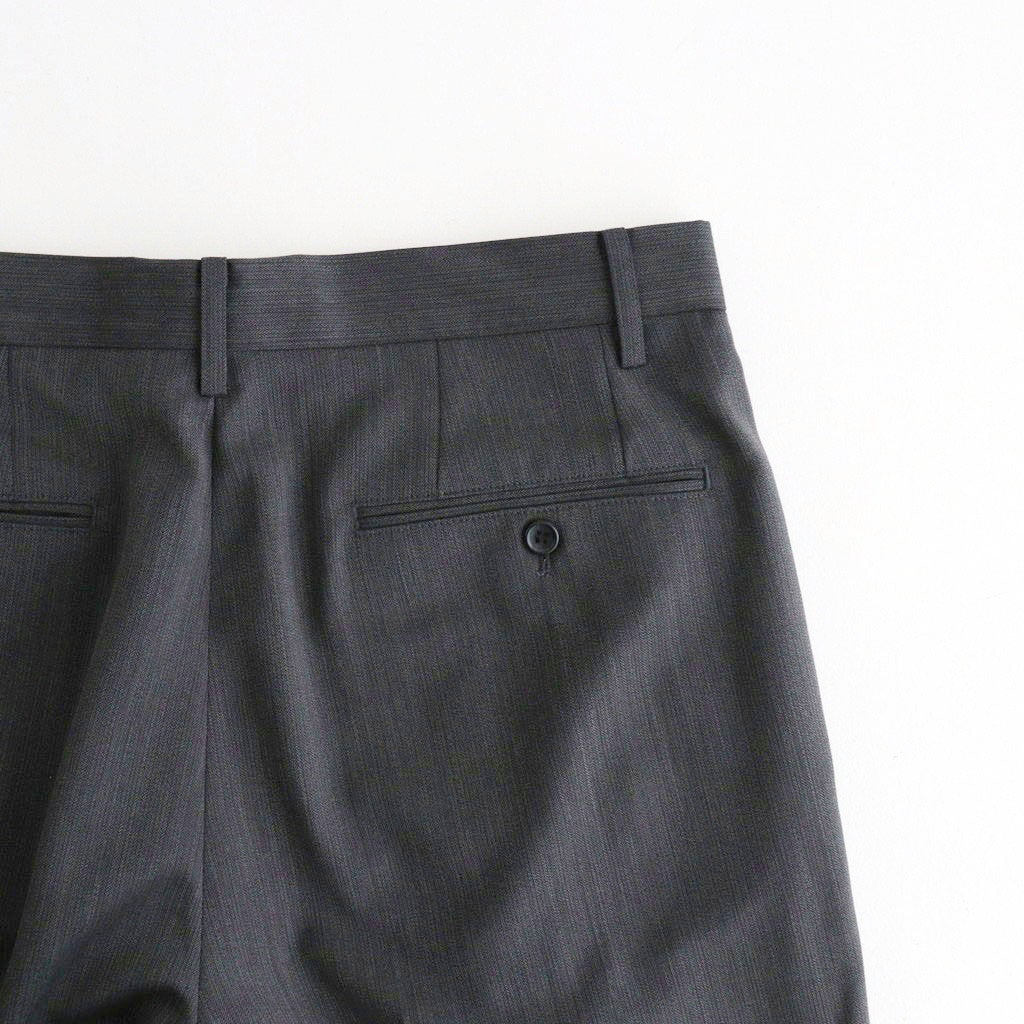 Melange Herringbone Pleated Wide Trousers #GRAY [GM261-40332]