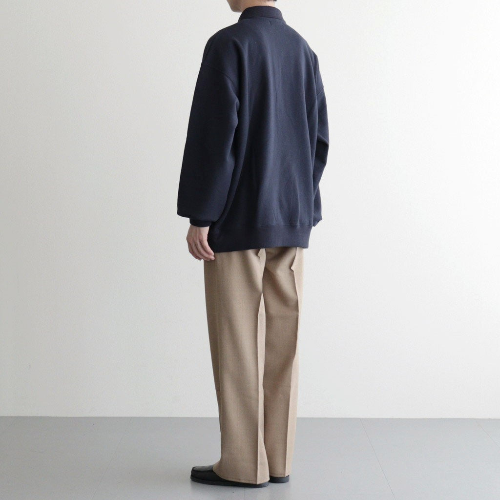 AZUMA Terry Pullover Polo Sweat #NAVY [GU261-70243B]