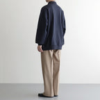 AZUMA Terry Pullover Polo Sweat #NAVY [GU261-70243B]