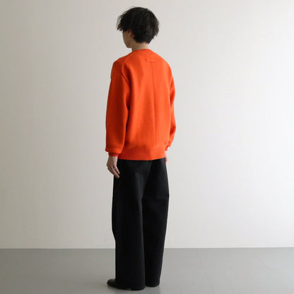 EXTRA FINE WOOL WARM KNIT CREW NECK LS #ORANGE [ST.988]